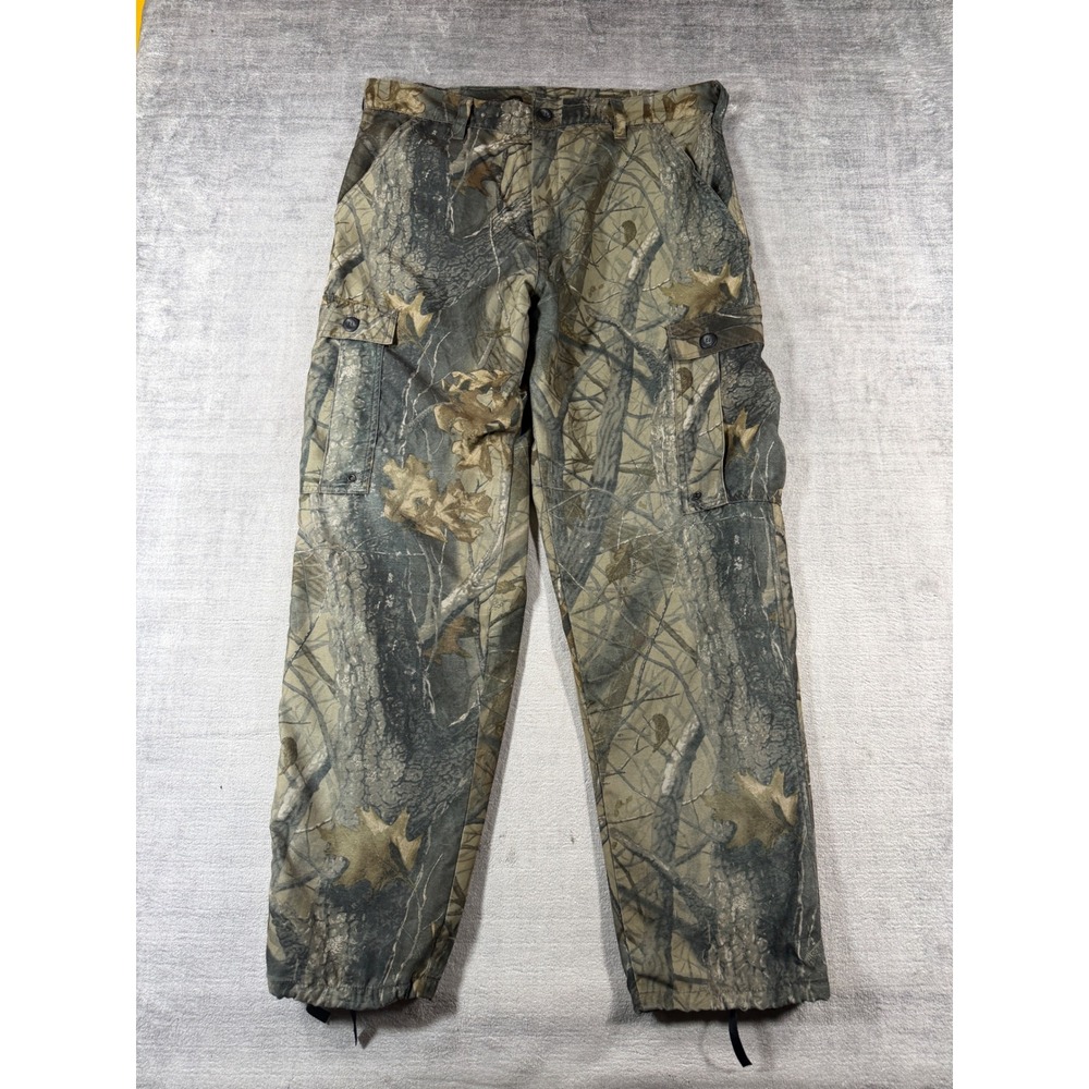 Mad Dog Pants Mens Large Camo Cargo Realtree Hardwoods Silent Shadow Drywear